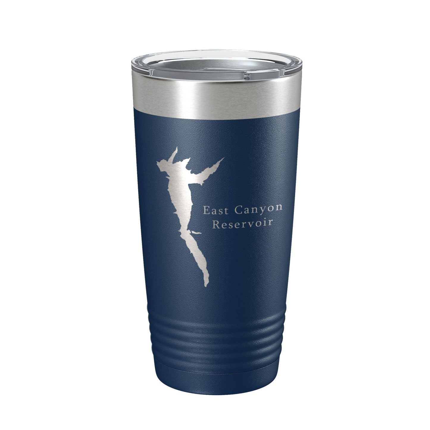 East Canyon Reservoir Tumbler Lake Map Travel Mug Insulated Laser Engraved Coffee Cup Utah 20 oz