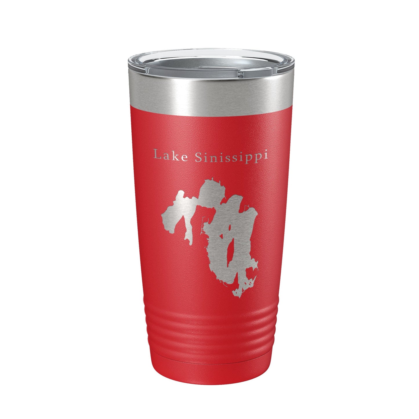 Lake Sinissippi Map Tumbler Travel Mug Insulated Laser Engraved Coffee Cup Wisconsin 20 oz