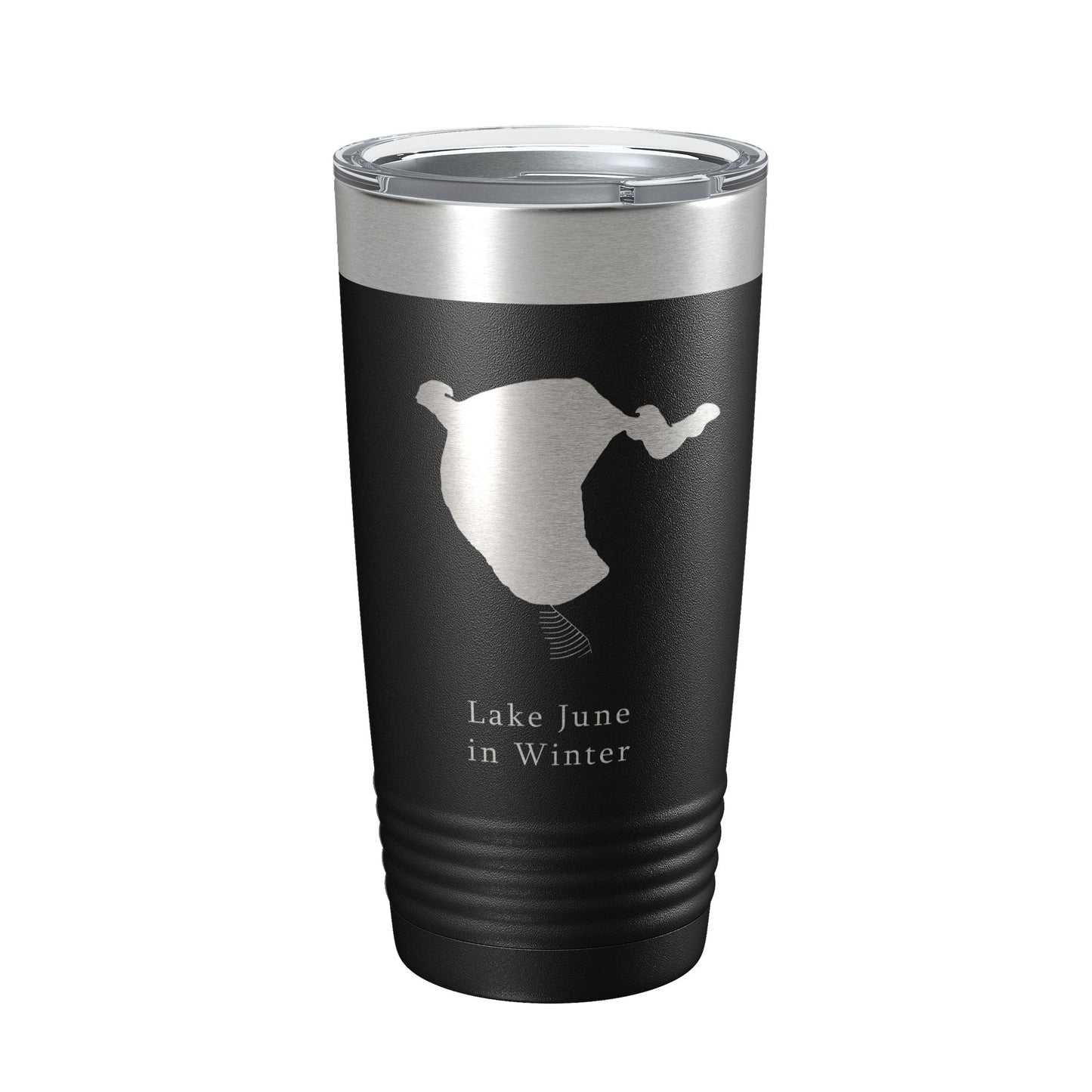 Lake June in Winter Map Tumbler Travel Mug Insulated Laser Engraved Coffee Cup Florida 20 oz