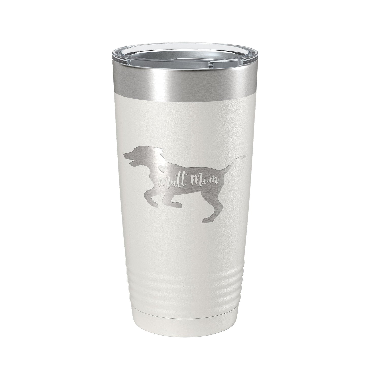 Mutt Mom Tumbler Dog Travel Mug Gift Insulated Laser Engraved Coffee Cup 20 oz