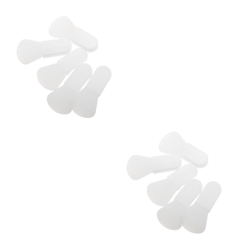 Masteelf 10 pcs  Beauty Face Mask Spatula Soft Silicone Brush Makeup Spatula Body Lotion Applicator Brush with Short Handle for Eye Creams Eye Mask Skincare