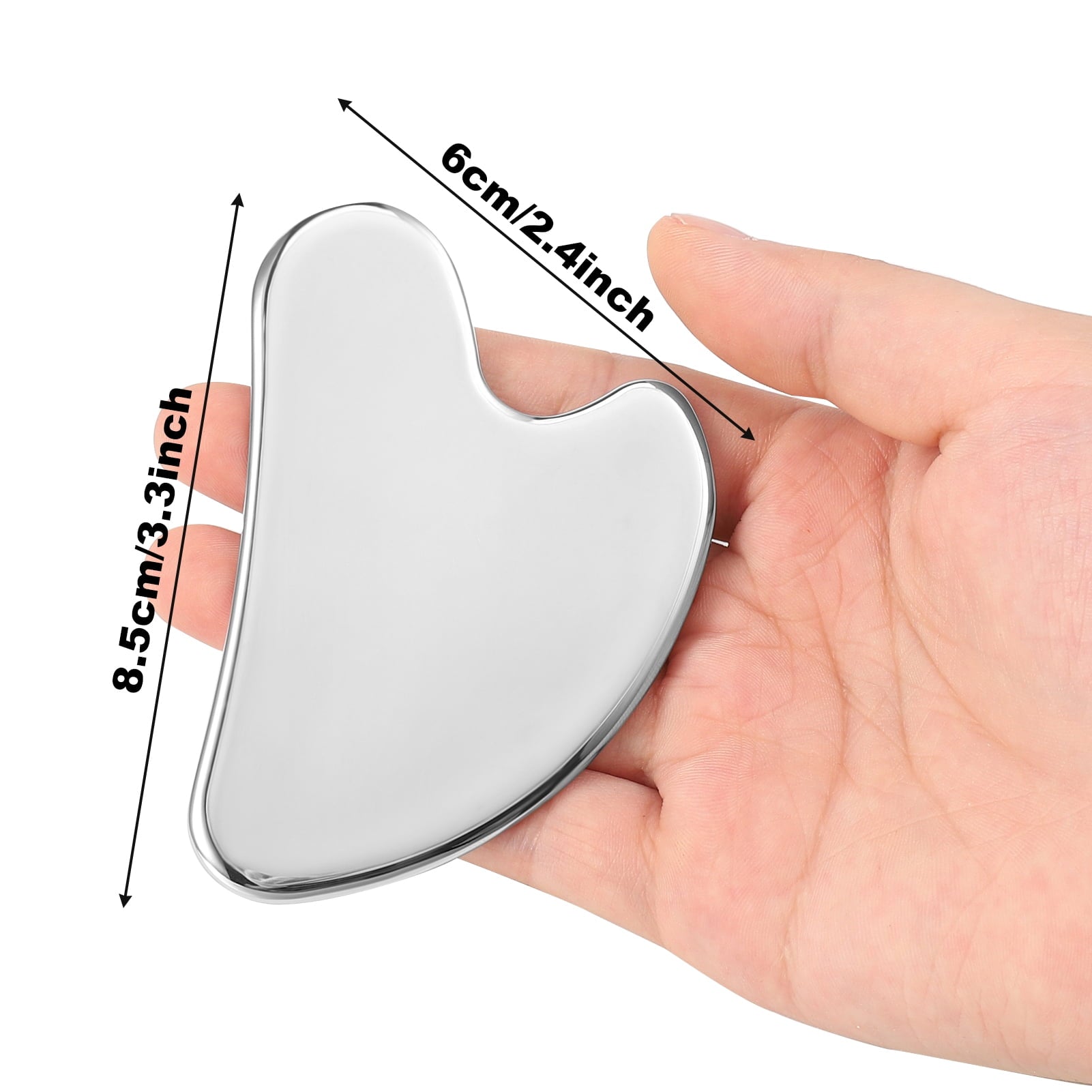 AOWOO Stainless Steel Gua Sha Facial Tools, Guasha Tool for Face, Metal Gua Sha Tighten Skin Massage Tool, Guasha Beauty Scraping Tool for Face, SPA, Body Skin Care Body Massager