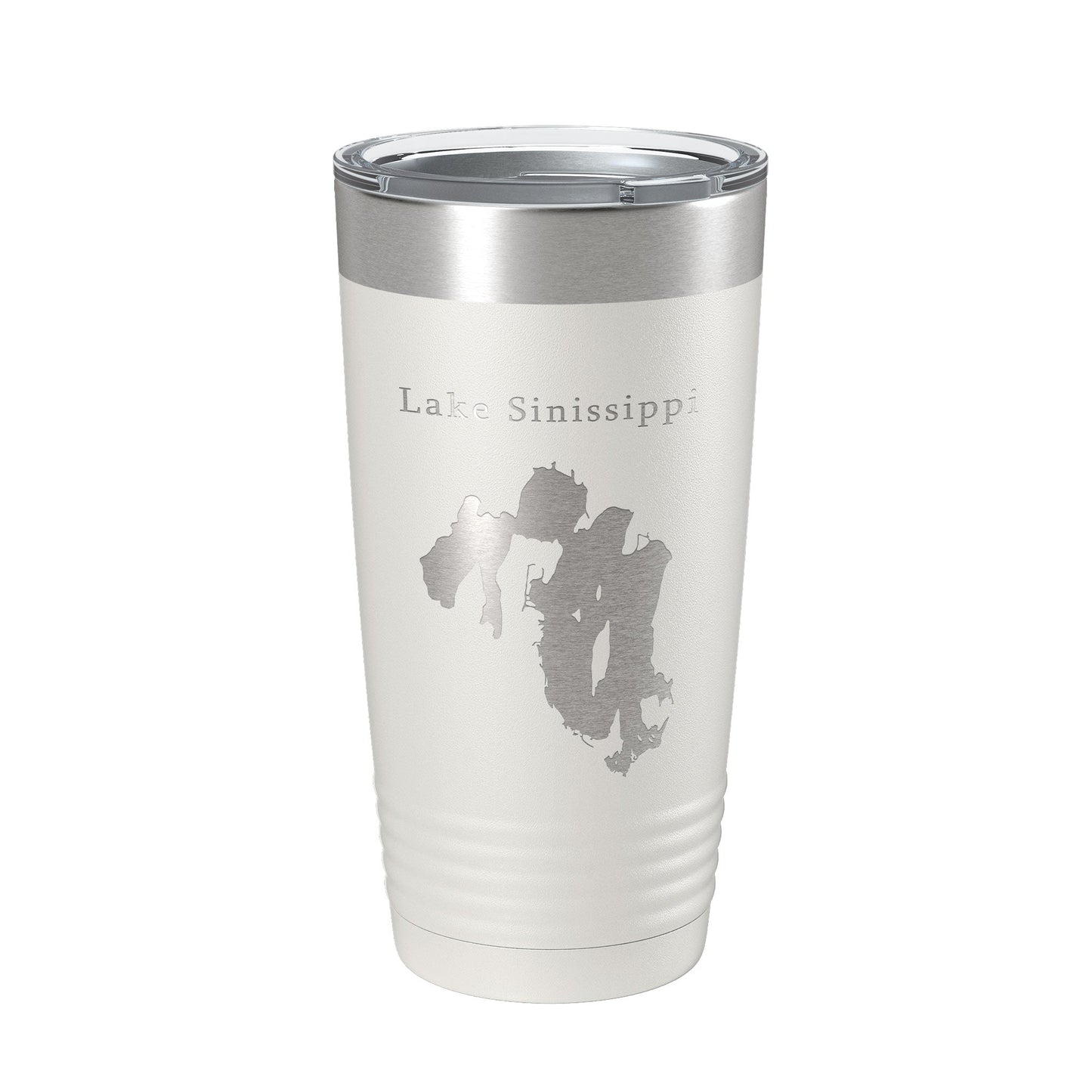 Lake Sinissippi Map Tumbler Travel Mug Insulated Laser Engraved Coffee Cup Wisconsin 20 oz