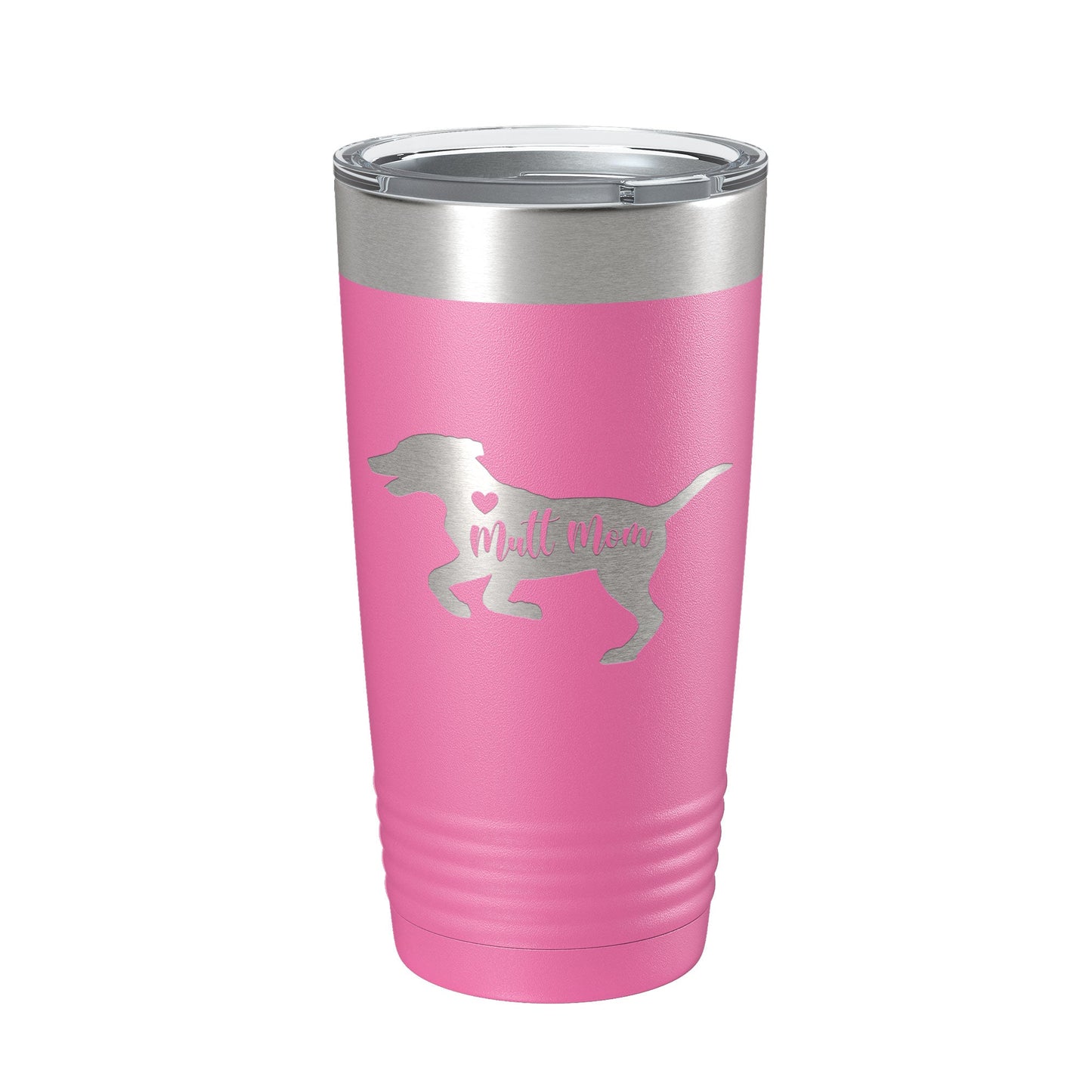 Mutt Mom Tumbler Dog Travel Mug Gift Insulated Laser Engraved Coffee Cup 20 oz