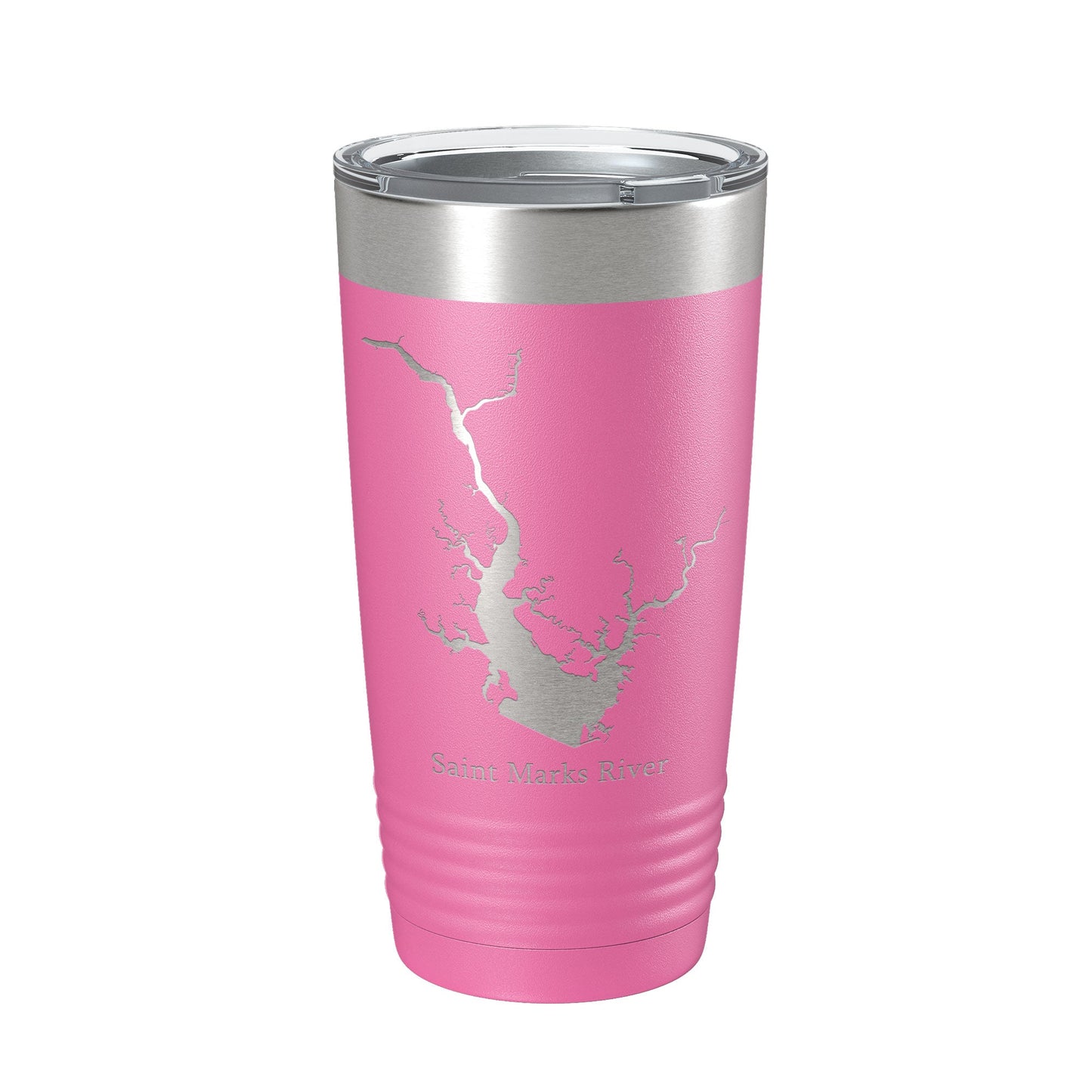 St. Marks River FL Map Tumbler Travel Mug Insulated Laser Engraved Coffee Cup Apalachee Bay Florida Saint 20 oz