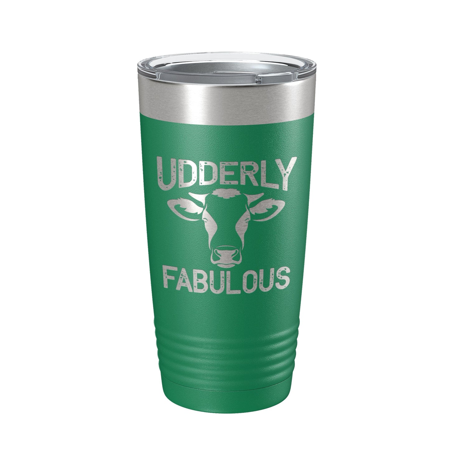 Udderly Fabulous Tumbler Cow Travel Mug Gift Insulated Laser Engraved Coffee Cup Utterly Dairy Farmer 20 oz