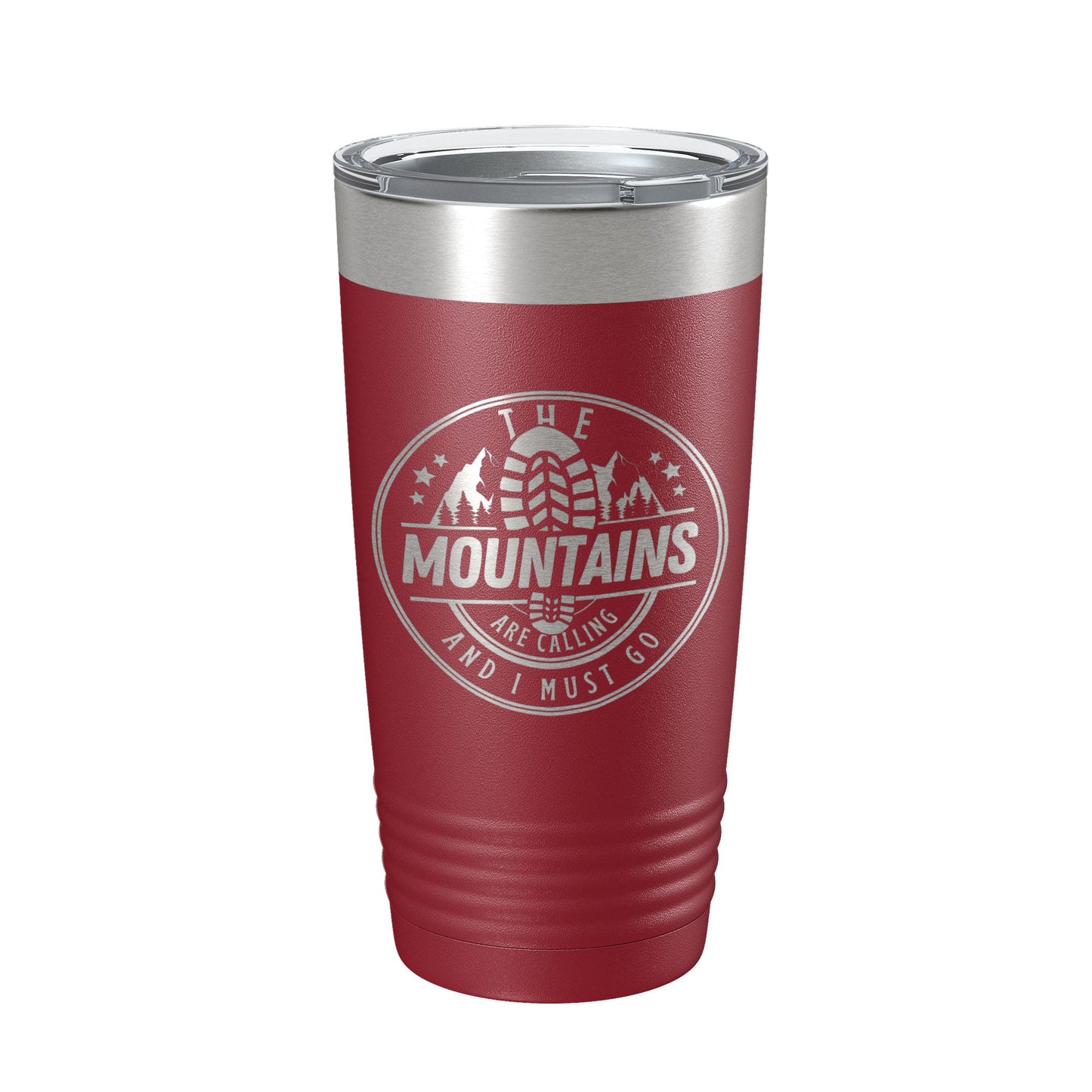 Mountains Are Calling Tumbler Camping Hiking Travel Mug Insulated Laser Engraved Coffee Cup Outdoors Gift 20 oz
