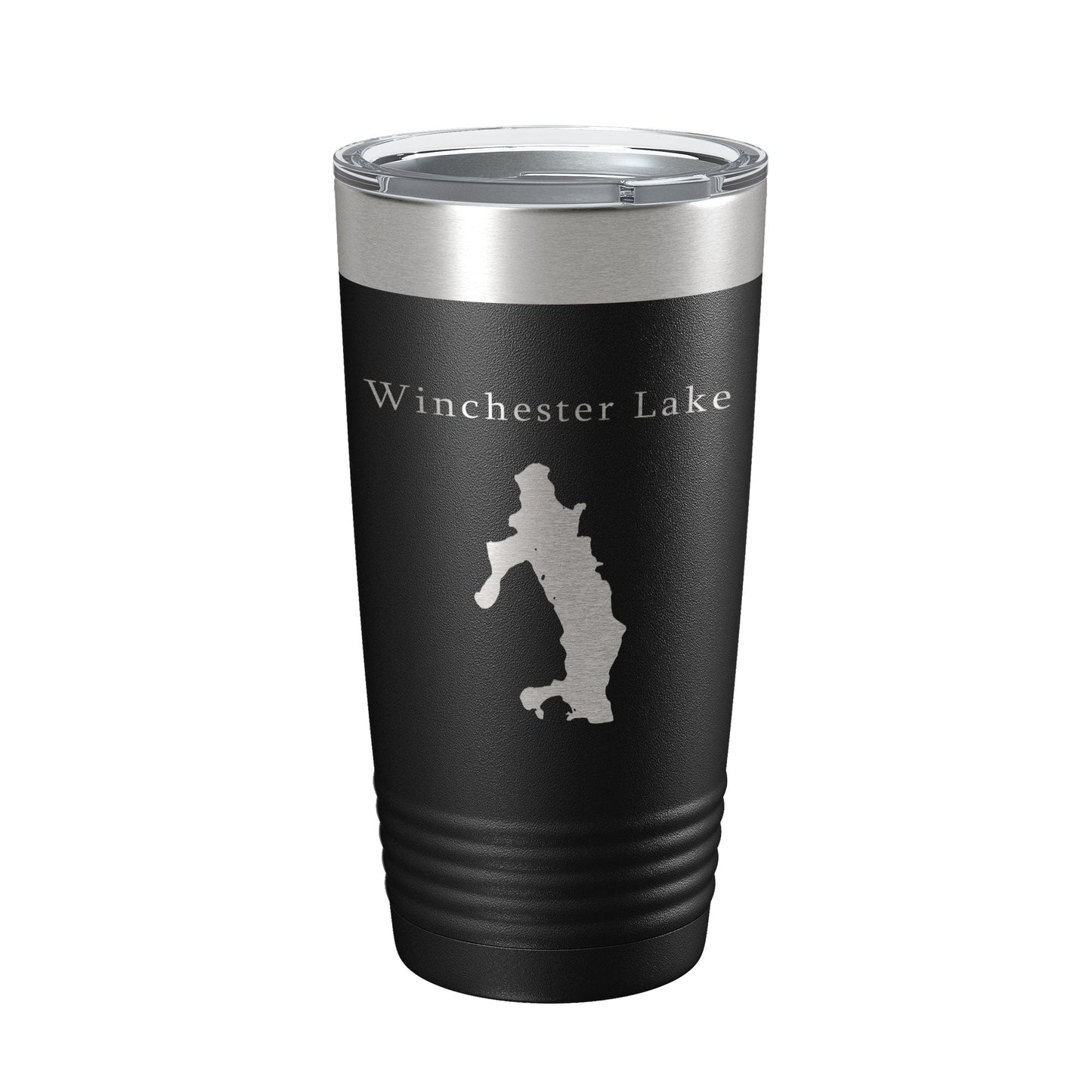 Winchester Lake Map Tumbler Travel Mug Insulated Laser Engraved Coffee Cup Connecticut 20 oz