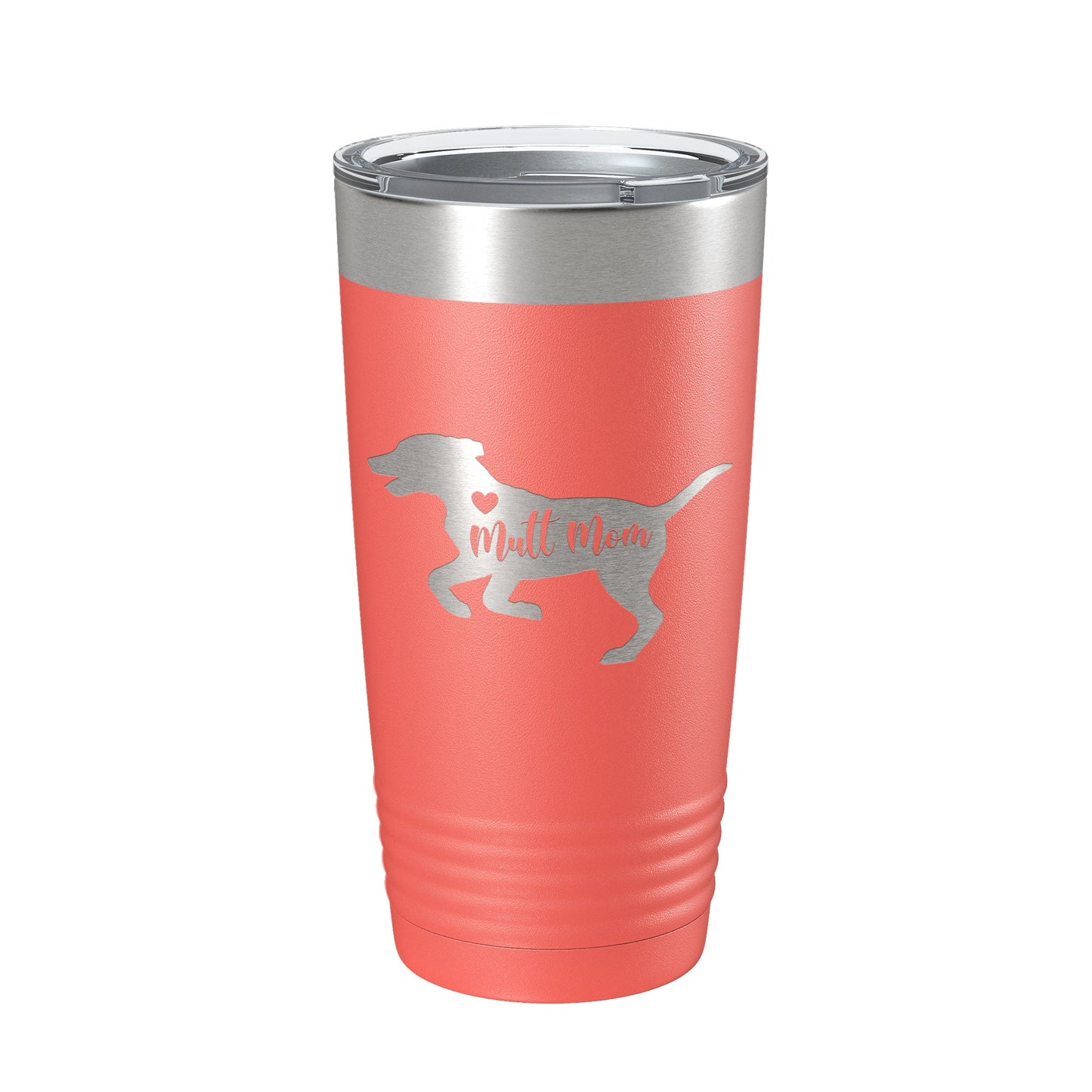 Mutt Mom Tumbler Dog Travel Mug Gift Insulated Laser Engraved Coffee Cup 20 oz