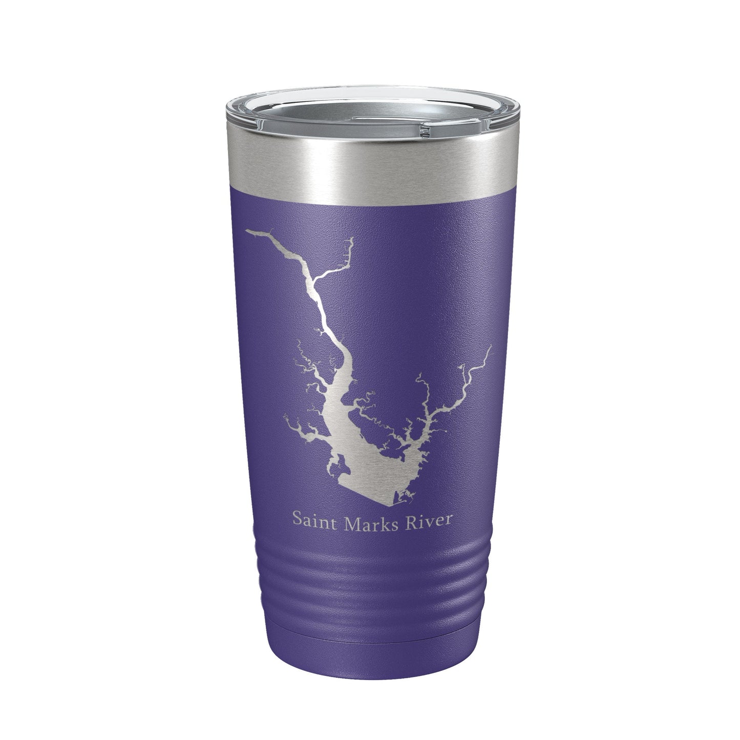 St. Marks River FL Map Tumbler Travel Mug Insulated Laser Engraved Coffee Cup Apalachee Bay Florida Saint 20 oz