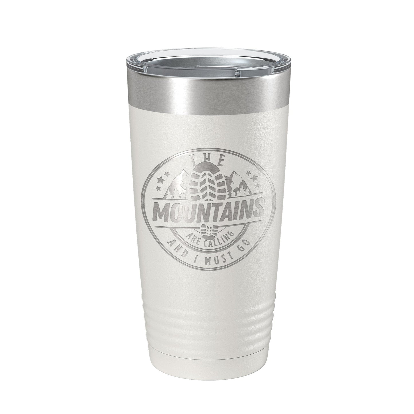 Mountains Are Calling Tumbler Camping Hiking Travel Mug Insulated Laser Engraved Coffee Cup Outdoors Gift 20 oz