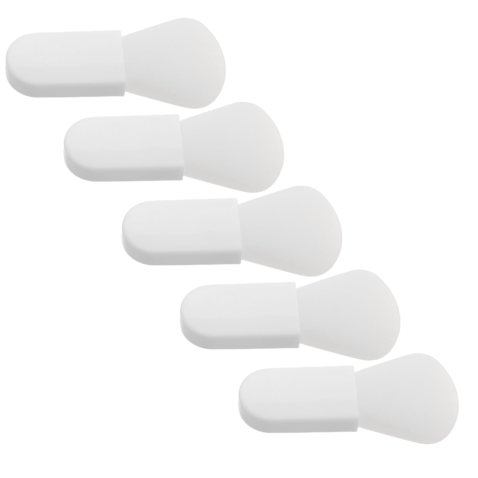 Masteelf 10 pcs  Beauty Face Mask Spatula Soft Silicone Brush Makeup Spatula Body Lotion Applicator Brush with Short Handle for Eye Creams Eye Mask Skincare