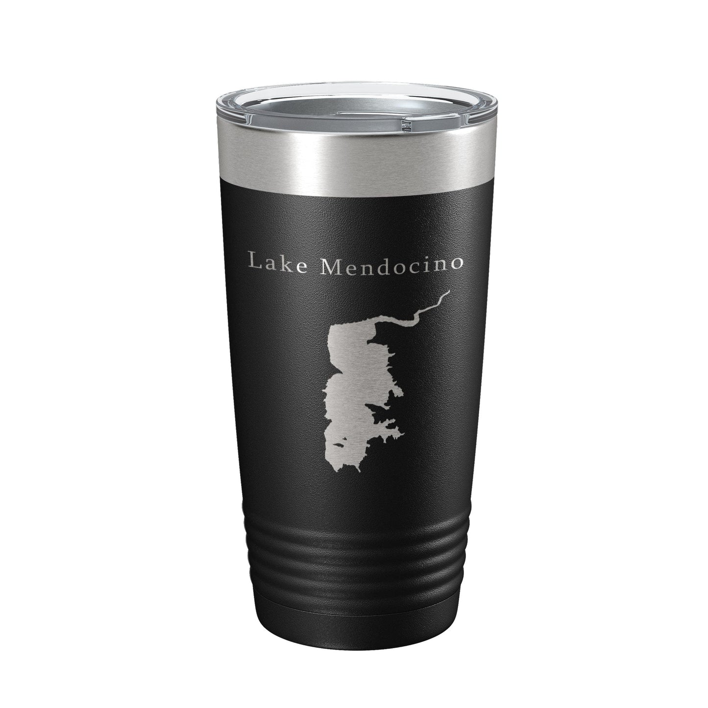 Lake Mendocino Map Tumbler Travel Mug Insulated Laser Engraved Coffee Cup California 20 oz