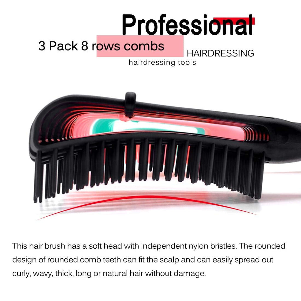 Livhil 3 Pack Hair Detangler Brush for Afro America/African Hair Textured 3a to 4c Kinky Wavy/Curly/Coily/Wet/Dry/Oil/Thick/Long Hair, Detangling Brush for Natural Hair,Detangle Brush
