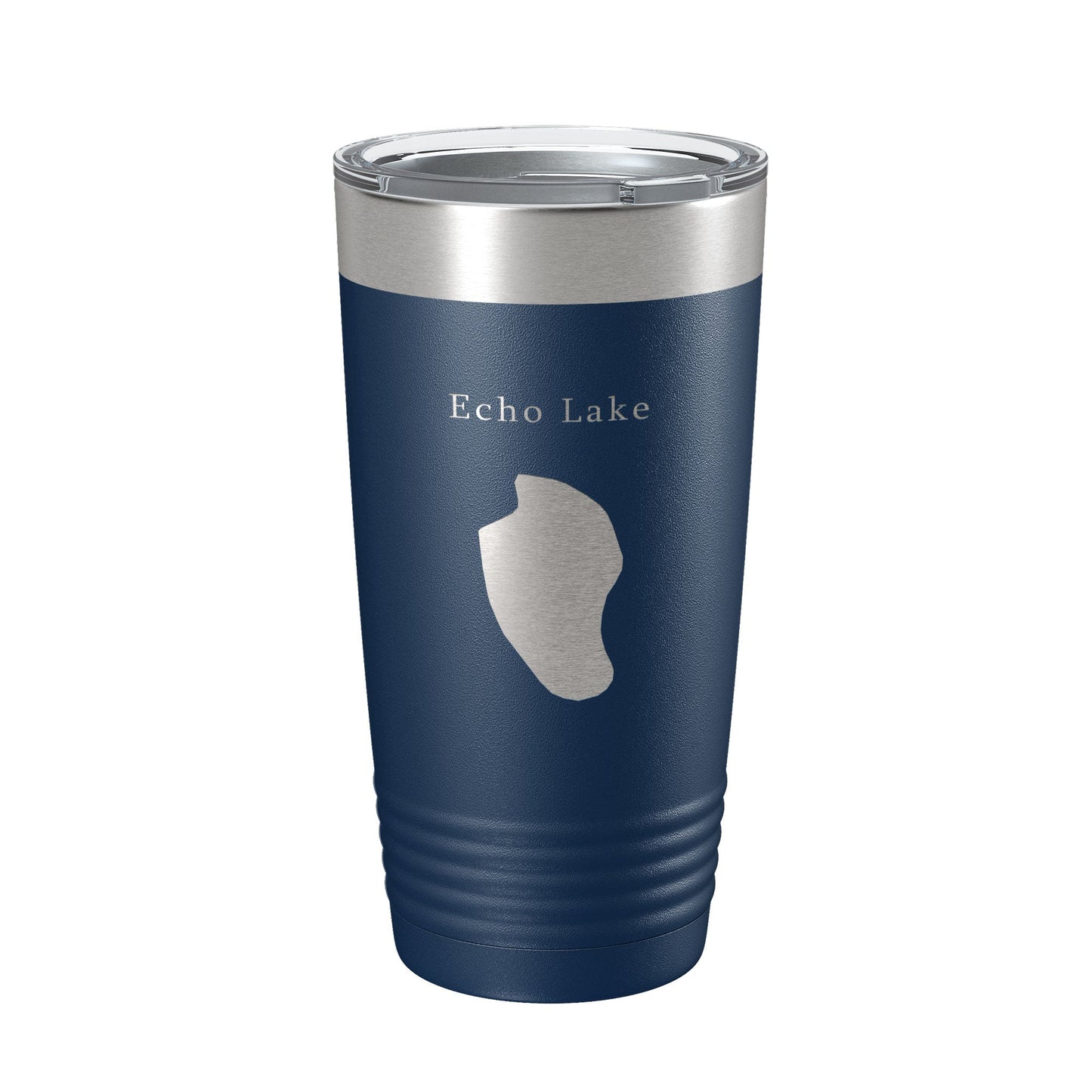 Echo Lake Map Tumbler Travel Mug Insulated Laser Engraved Coffee Cup White Mountains New Hampshire 20 oz