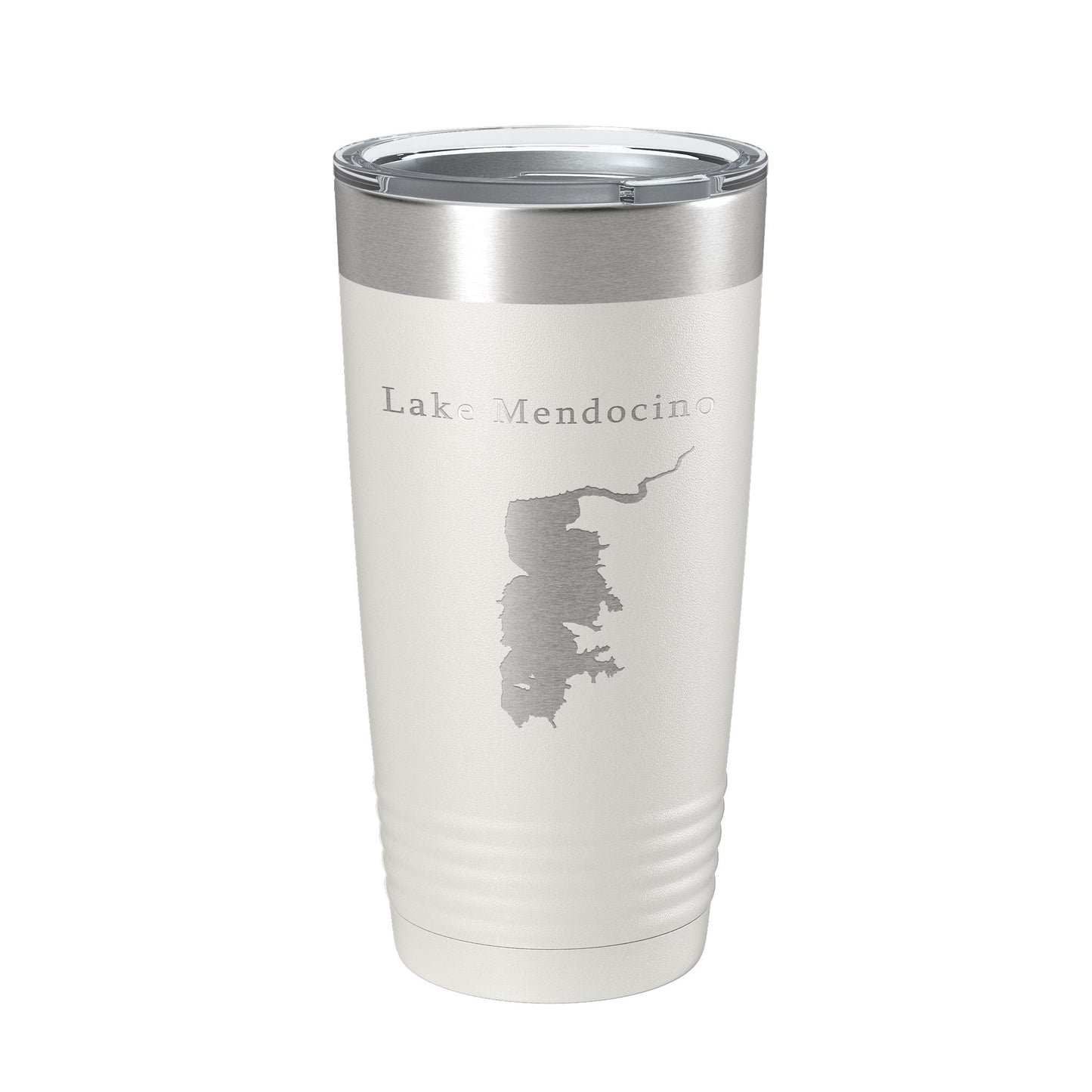 Lake Mendocino Map Tumbler Travel Mug Insulated Laser Engraved Coffee Cup California 20 oz
