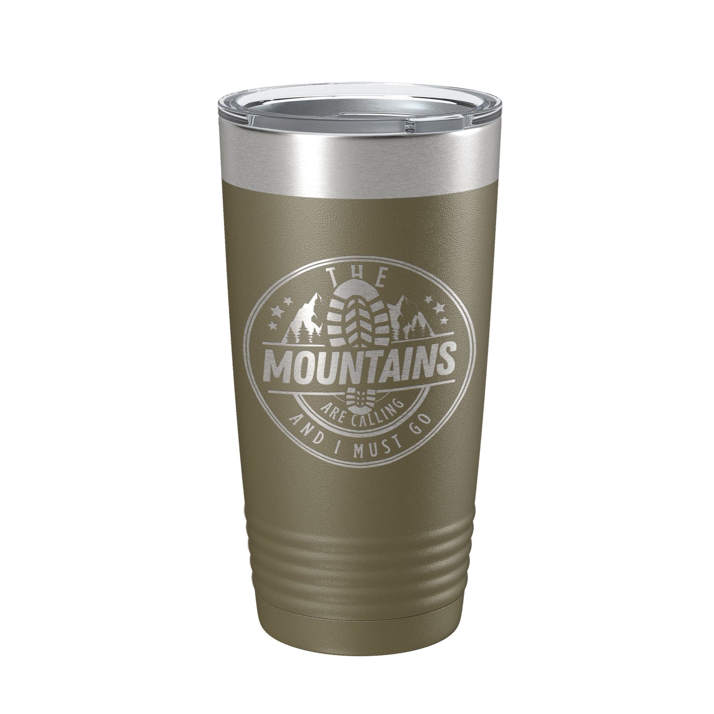 Mountains Are Calling Tumbler Camping Hiking Travel Mug Insulated Laser Engraved Coffee Cup Outdoors Gift 20 oz