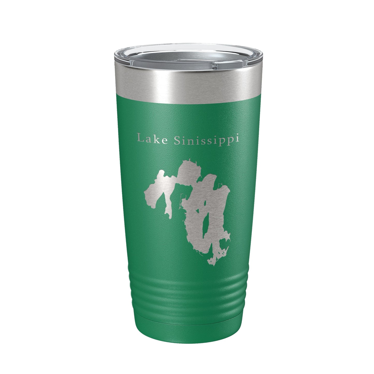 Lake Sinissippi Map Tumbler Travel Mug Insulated Laser Engraved Coffee Cup Wisconsin 20 oz