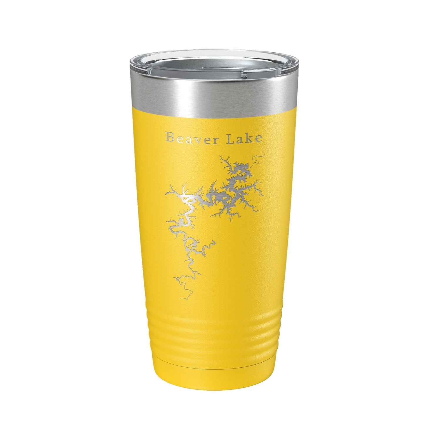 Beaver Lake Map Tumbler Travel Mug Insulated Laser Engraved Coffee Cup Arkansas 20 oz