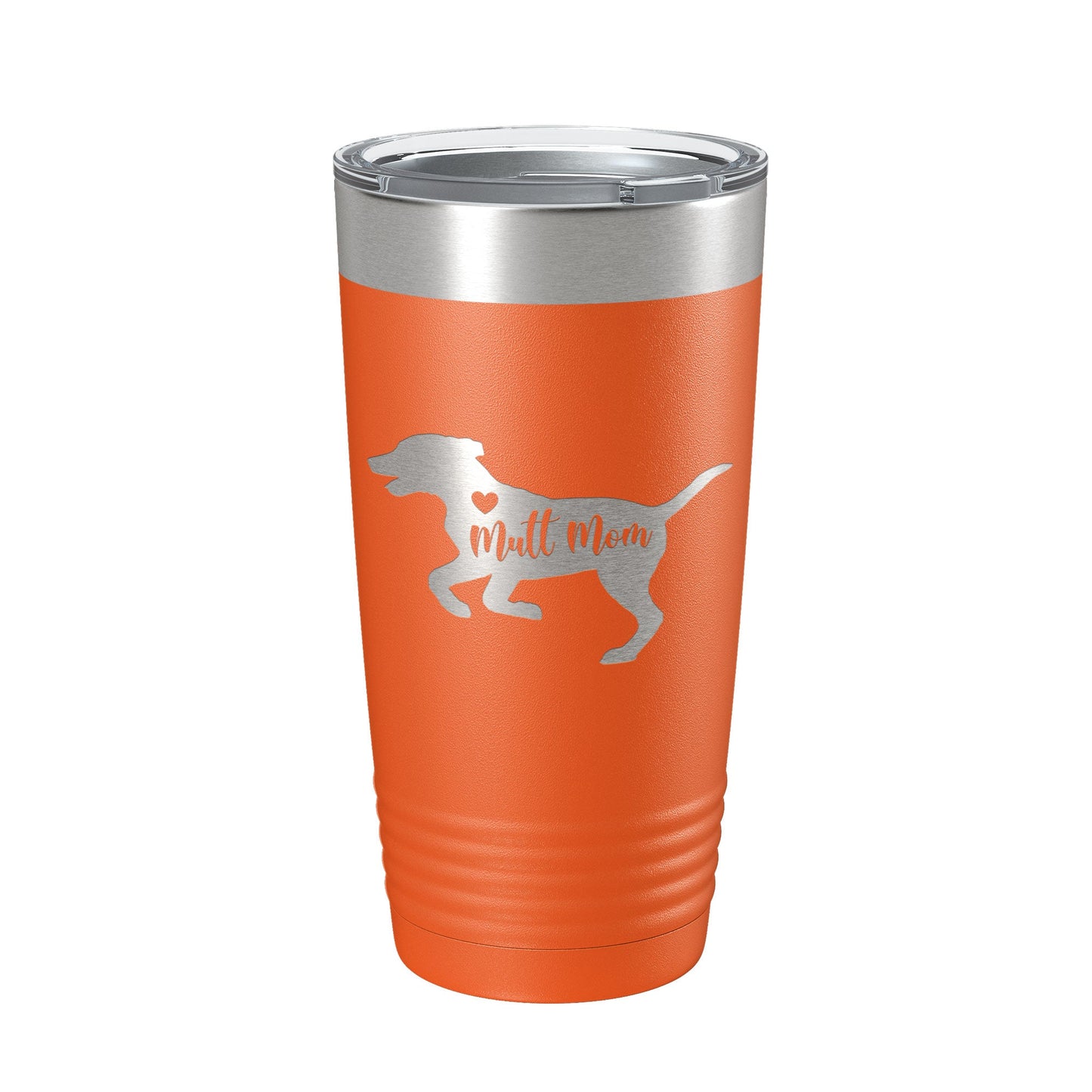 Mutt Mom Tumbler Dog Travel Mug Gift Insulated Laser Engraved Coffee Cup 20 oz