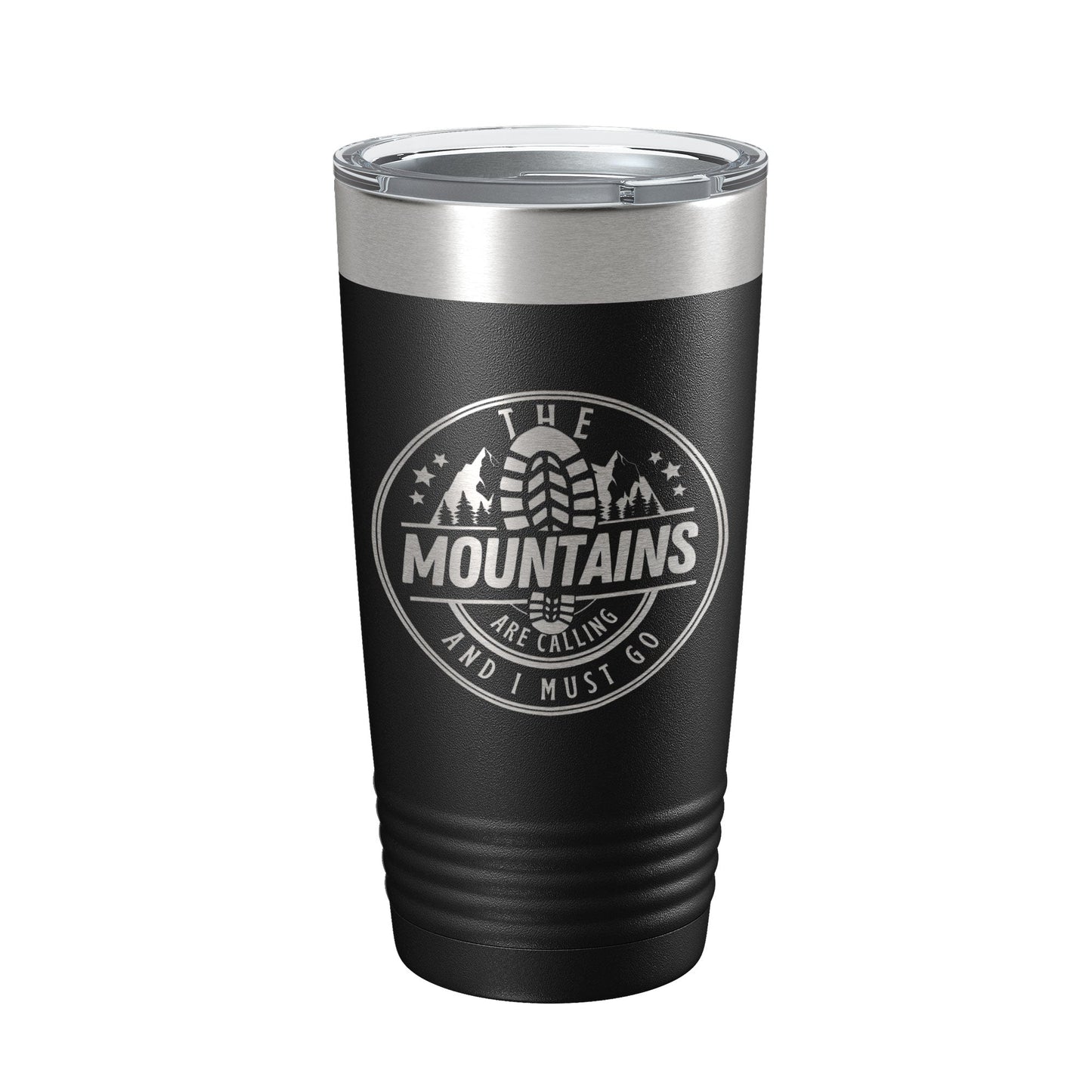 Mountains Are Calling Tumbler Camping Hiking Travel Mug Insulated Laser Engraved Coffee Cup Outdoors Gift 20 oz