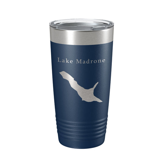 Lake Madrone Map Tumbler Travel Mug Insulated Laser Engraved Coffee Cup California 20 oz