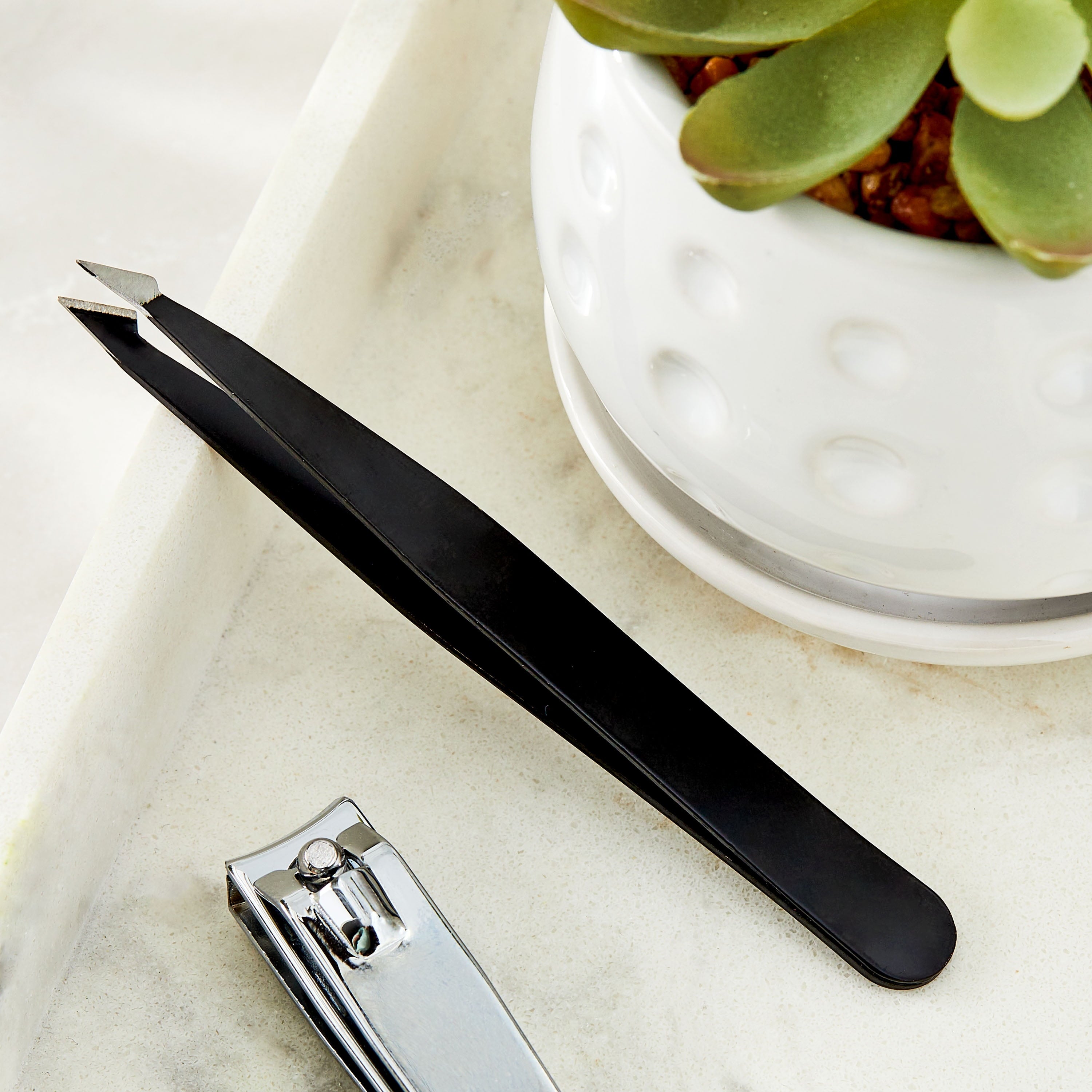 Equate Stainless Steel Slant and Pointed-Tip Tweezer