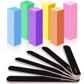 Nail Files and Buffer 12 Pcs, Professional Manicure Tools Kit Care Buffer Block Tools 100/180 Grit, Colorful