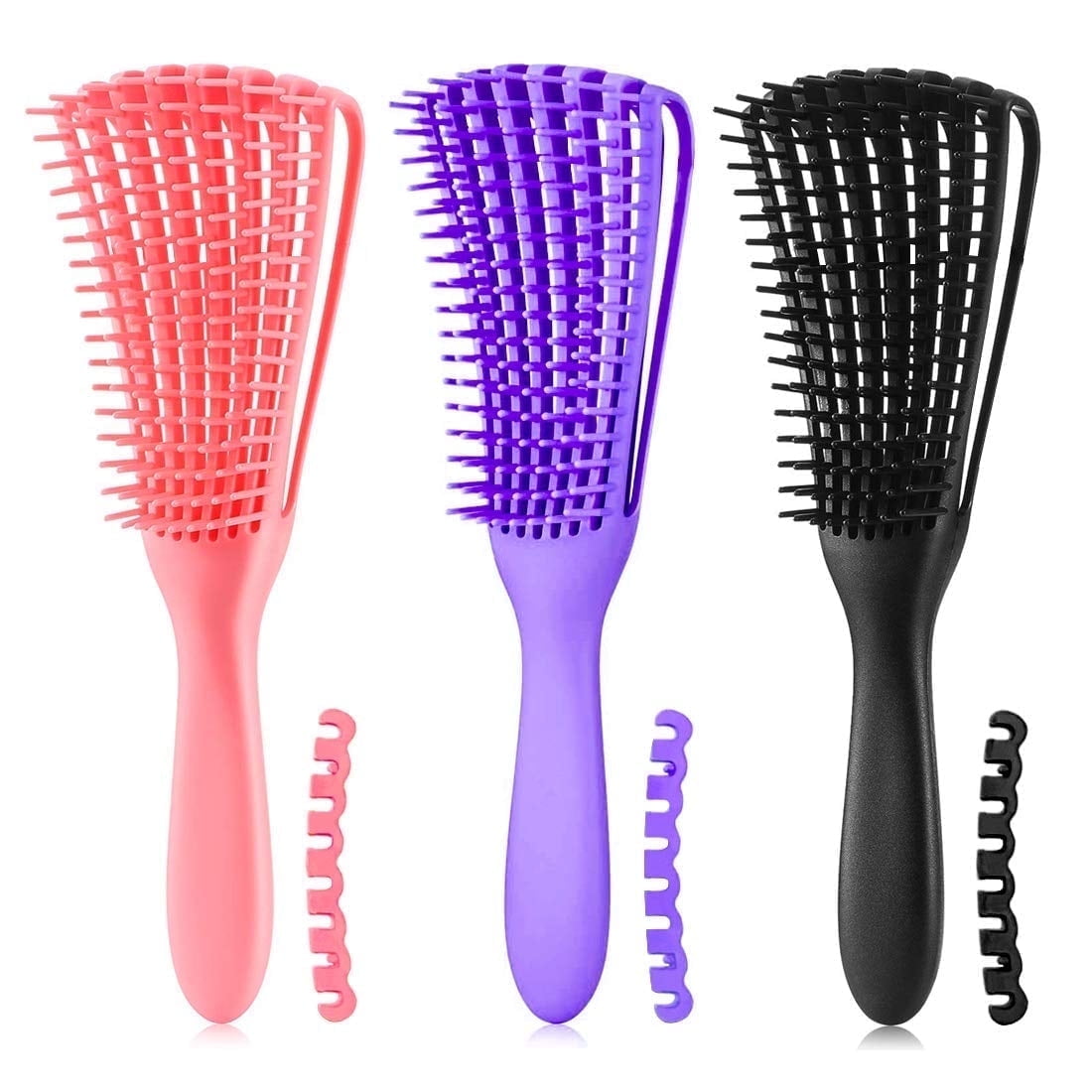 Livhil 3 Pack Hair Detangler Brush for Afro America/African Hair Textured 3a to 4c Kinky Wavy/Curly/Coily/Wet/Dry/Oil/Thick/Long Hair, Detangling Brush for Natural Hair,Detangle Brush