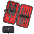 Beauty Power Manicure Set Nail Clipper Kit Personal Care Manicure Pedicure Set Mens Womens Accessories Nail Grooming Kit Personal Care Set (Black and Red)