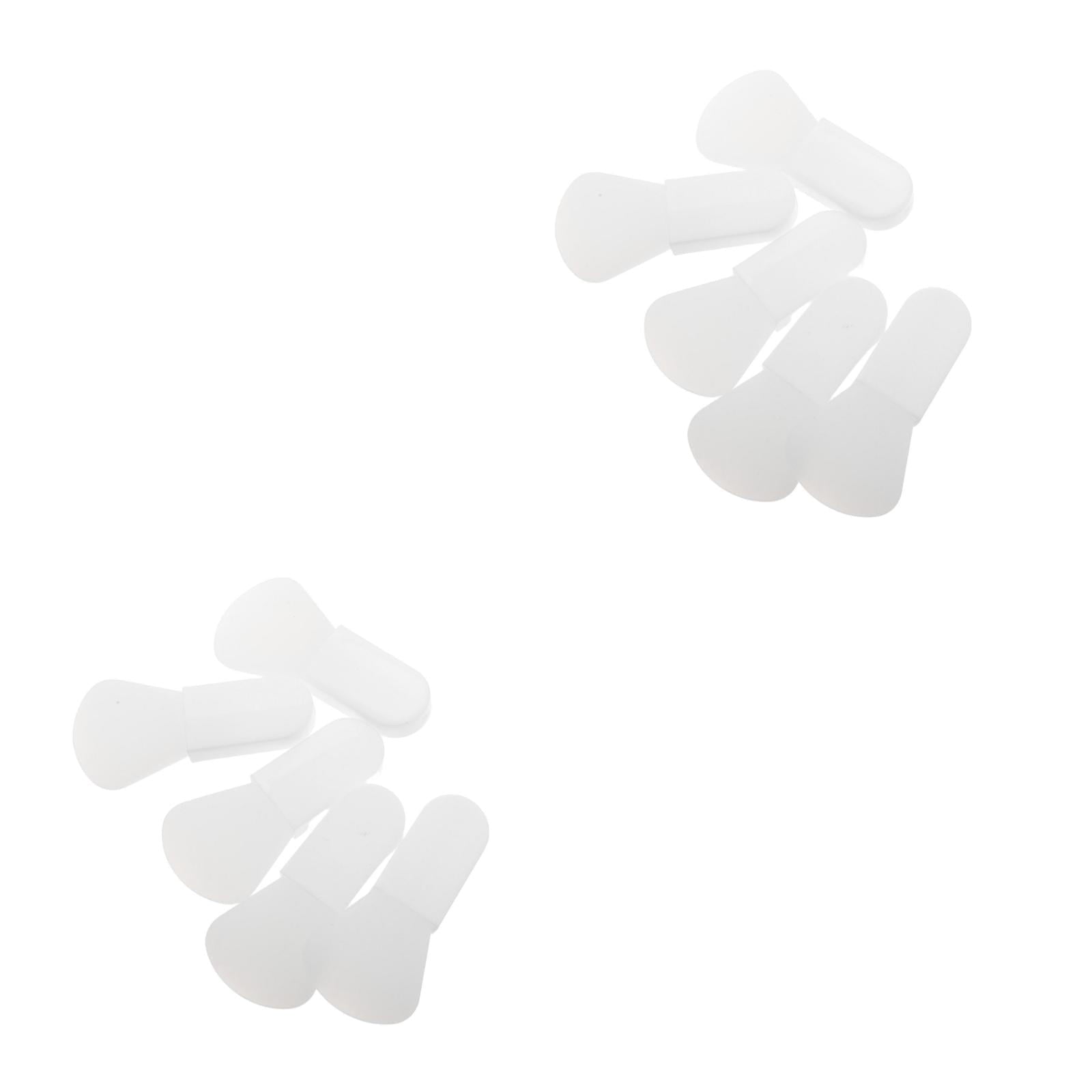 Masteelf 10 pcs  Beauty Face Mask Spatula Soft Silicone Brush Makeup Spatula Body Lotion Applicator Brush with Short Handle for Eye Creams Eye Mask Skincare