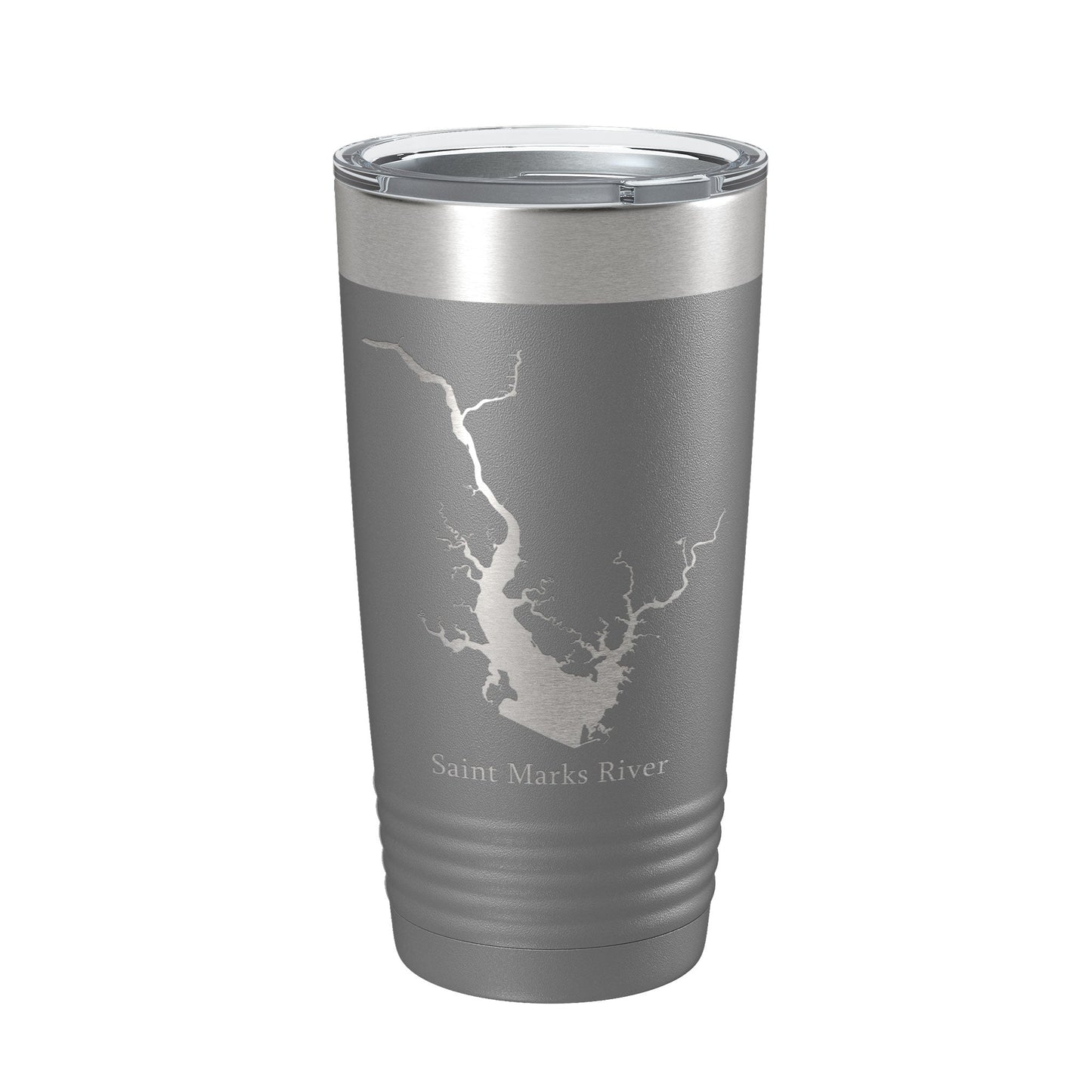 St. Marks River FL Map Tumbler Travel Mug Insulated Laser Engraved Coffee Cup Apalachee Bay Florida Saint 20 oz