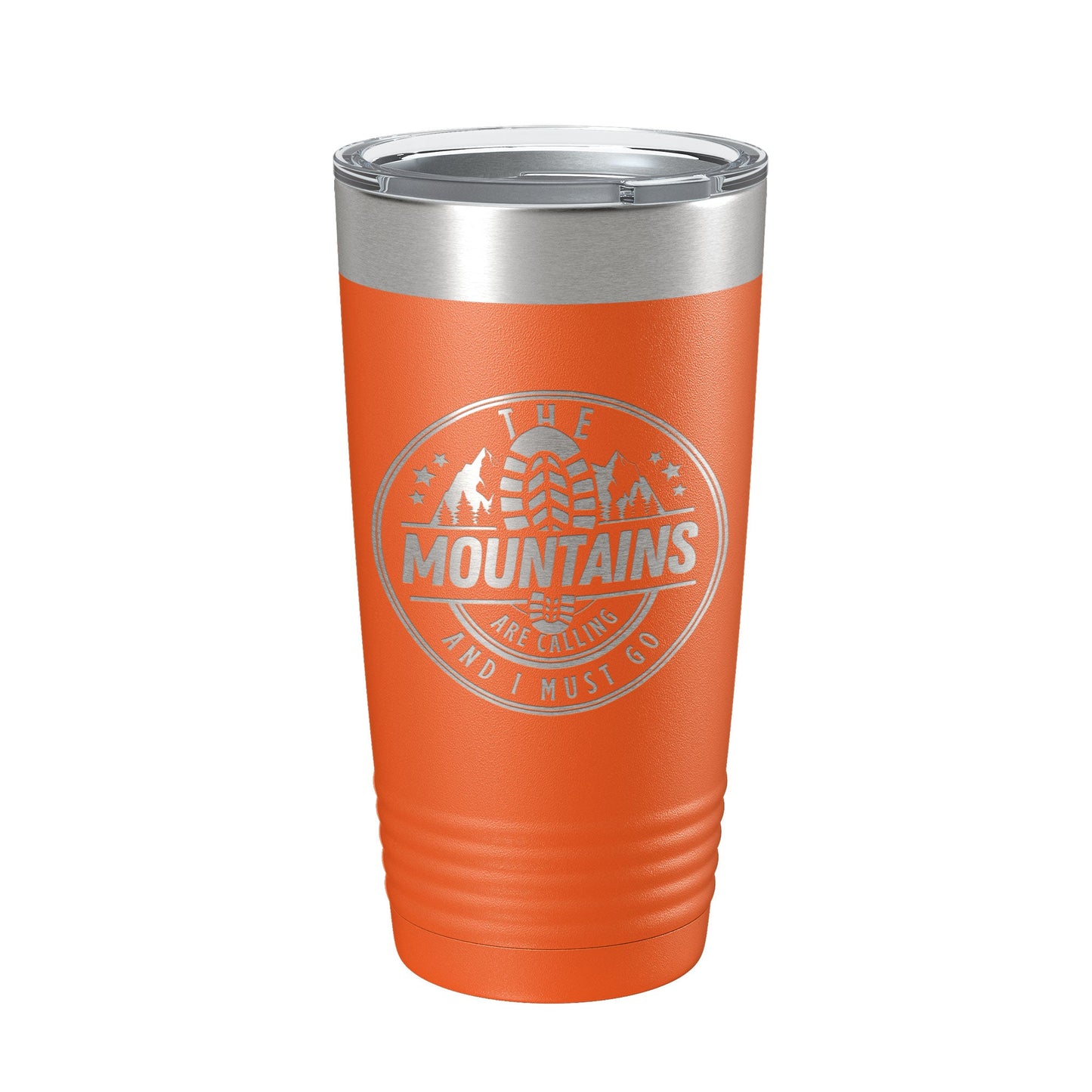 Mountains Are Calling Tumbler Camping Hiking Travel Mug Insulated Laser Engraved Coffee Cup Outdoors Gift 20 oz