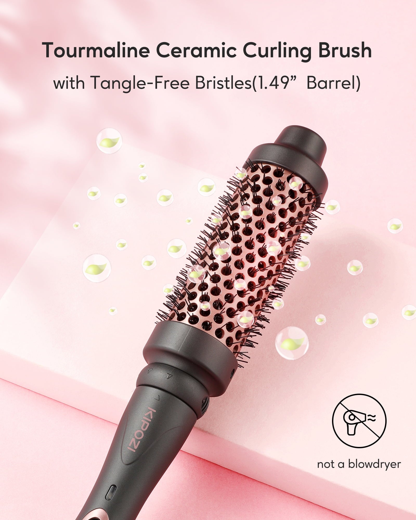 KIPOZI 5 in 1 Curling Wand Set, Multi Curl, Curling Iron Set with Thermal Brush and 4 Interchangeable Ceramic Curling Wand, Instant Heat Up Wand Curling Iron, Rose Gold