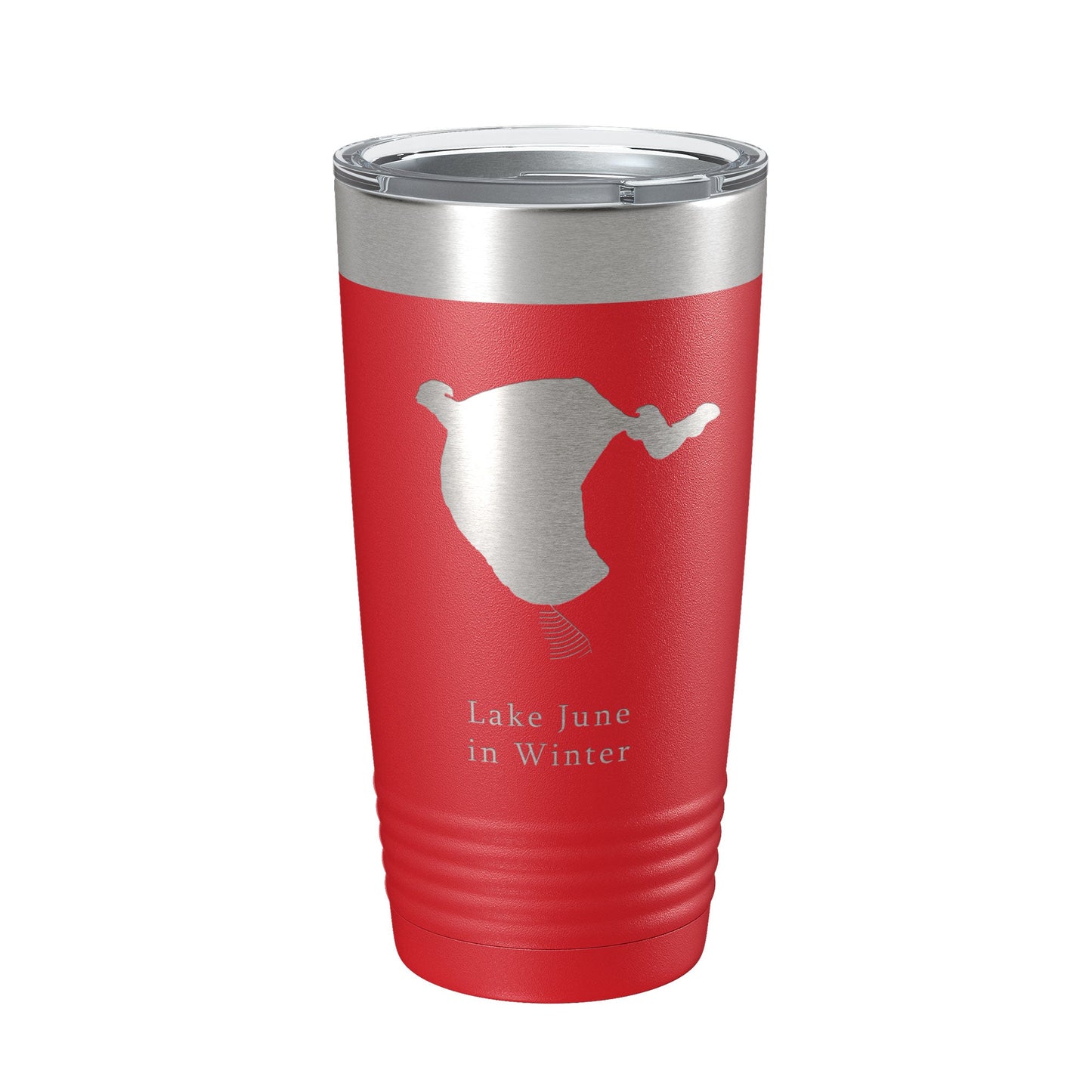 Lake June in Winter Map Tumbler Travel Mug Insulated Laser Engraved Coffee Cup Florida 20 oz