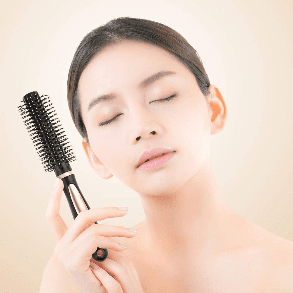 Abaima 5 Pieces Hair Brush Comb Set Detangling Paddle Brush Round Hair Tail Comb Wet Dry Brush for Women Men Hair Styling(Black)