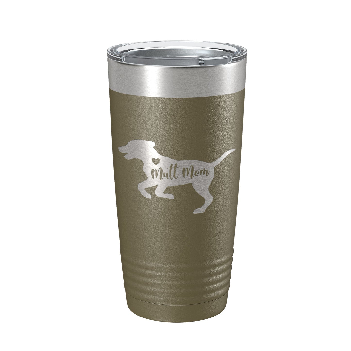 Mutt Mom Tumbler Dog Travel Mug Gift Insulated Laser Engraved Coffee Cup 20 oz