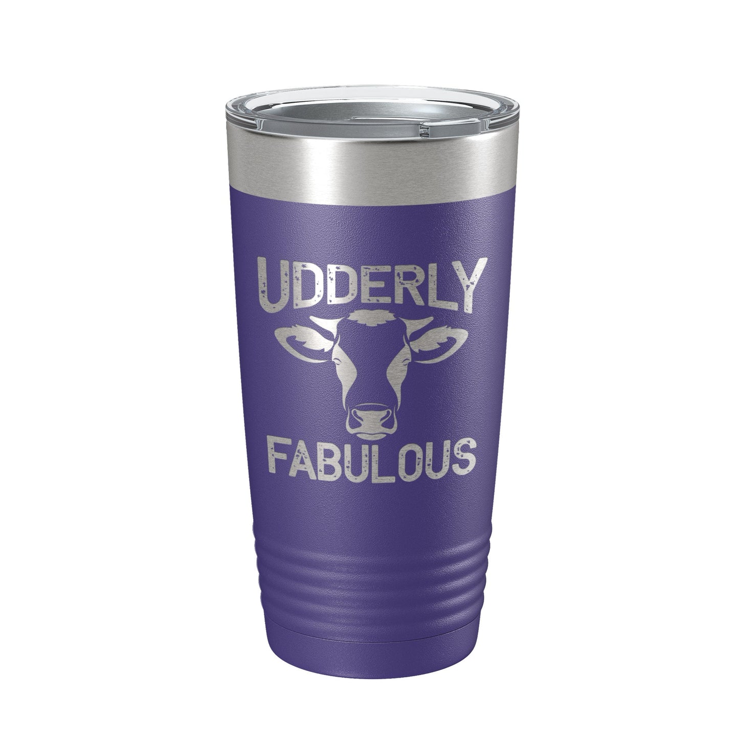 Udderly Fabulous Tumbler Cow Travel Mug Gift Insulated Laser Engraved Coffee Cup Utterly Dairy Farmer 20 oz