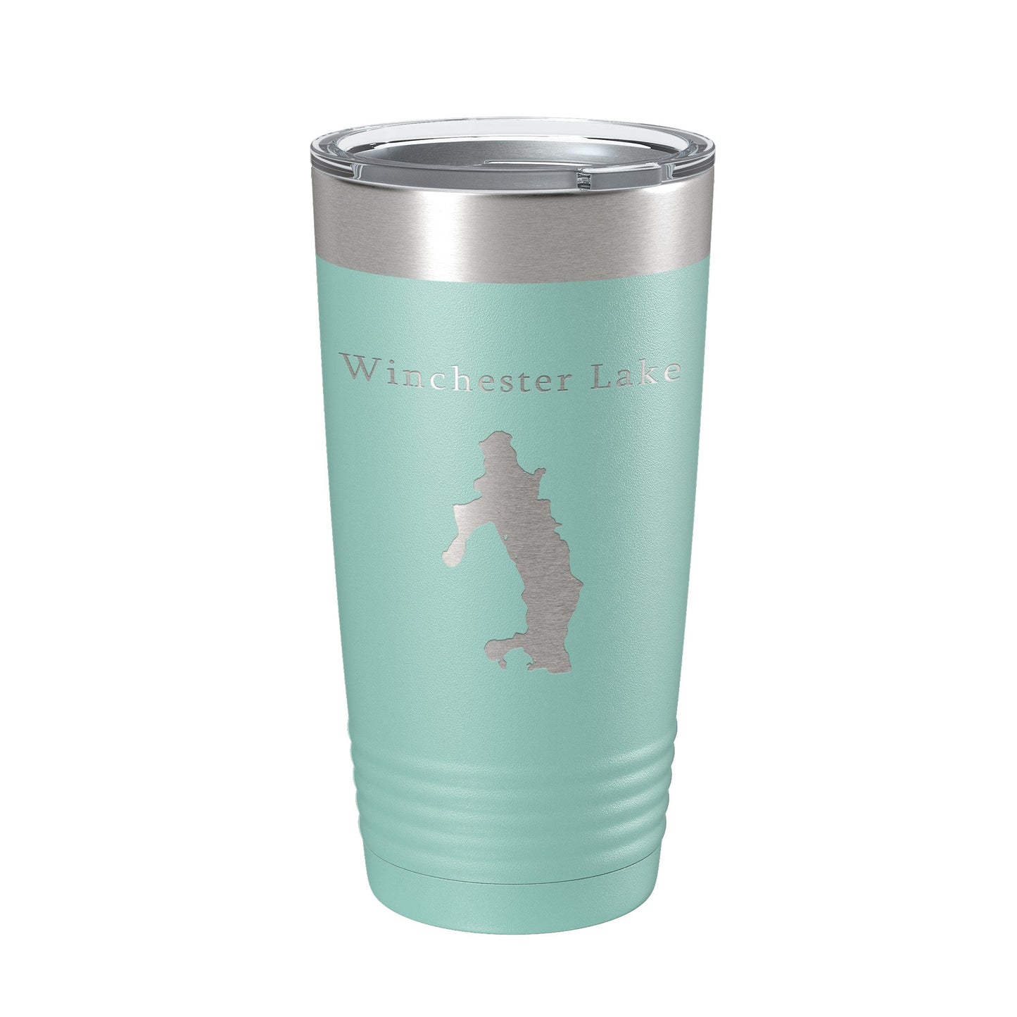 Winchester Lake Map Tumbler Travel Mug Insulated Laser Engraved Coffee Cup Connecticut 20 oz