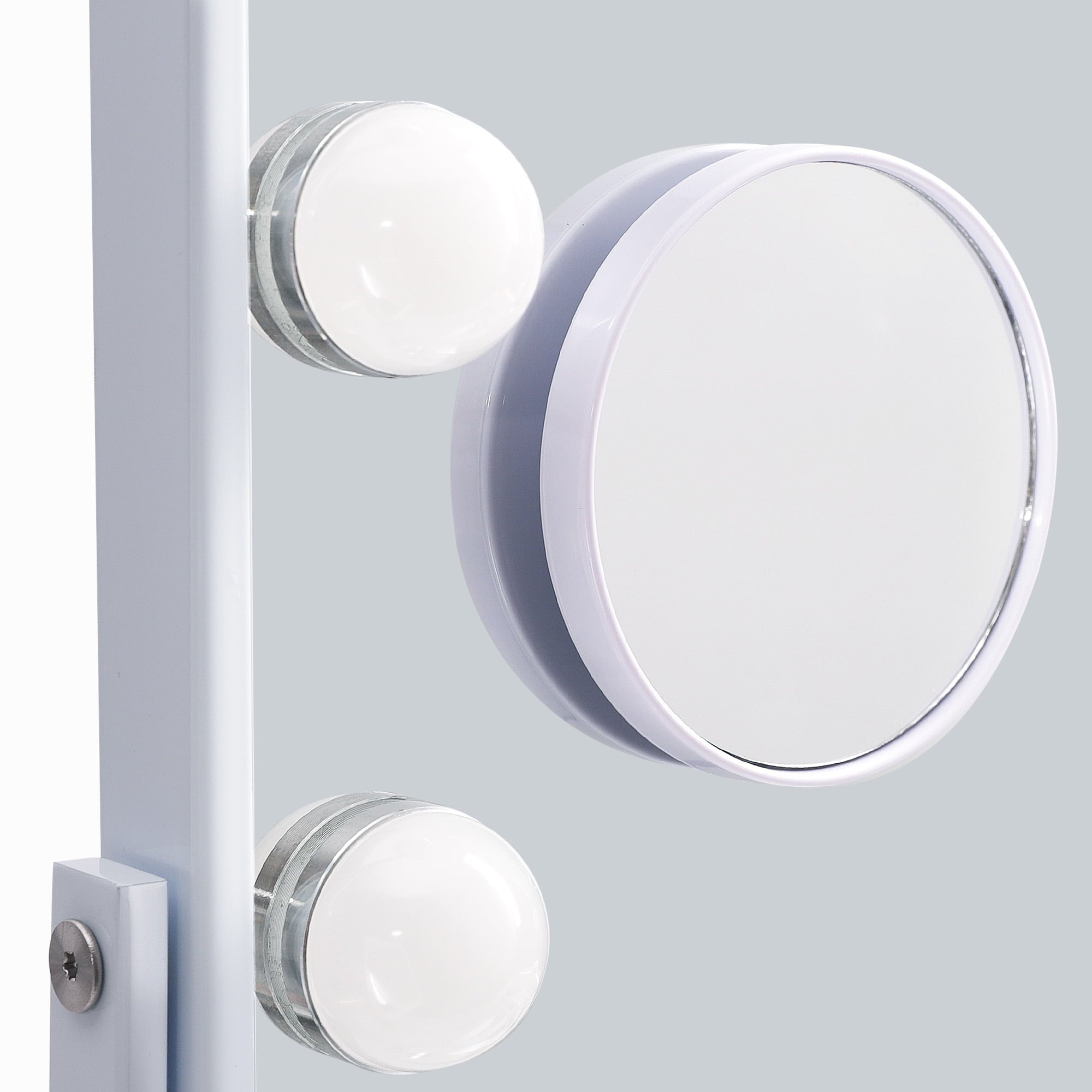 Fenchilin Vanity Makeup Mirror with Lights Metal Tabletop White 14.5" x 18.5"