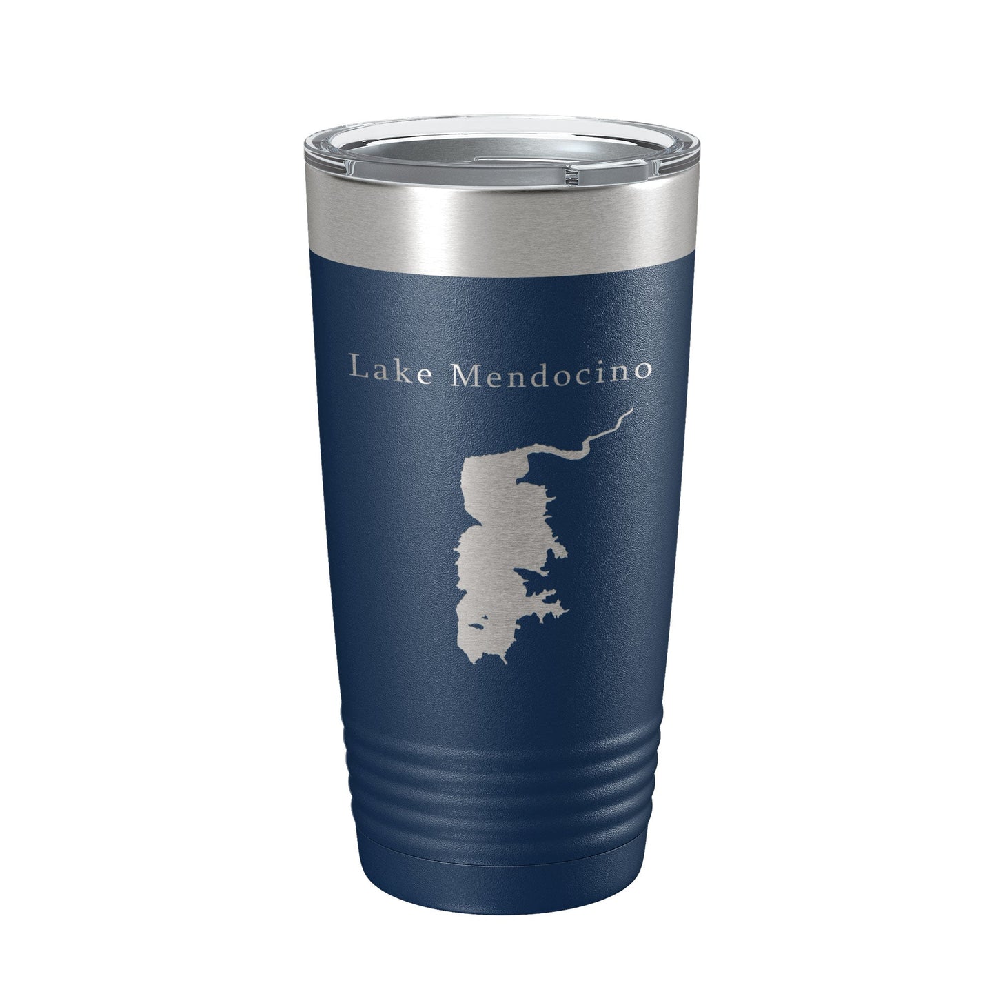 Lake Mendocino Map Tumbler Travel Mug Insulated Laser Engraved Coffee Cup California 20 oz