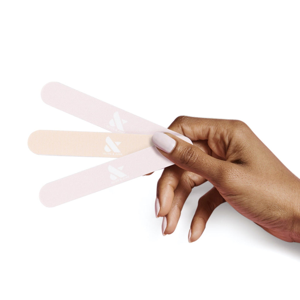 Olive & June Emory Board Pink Nail File 3-Pack, Unisex