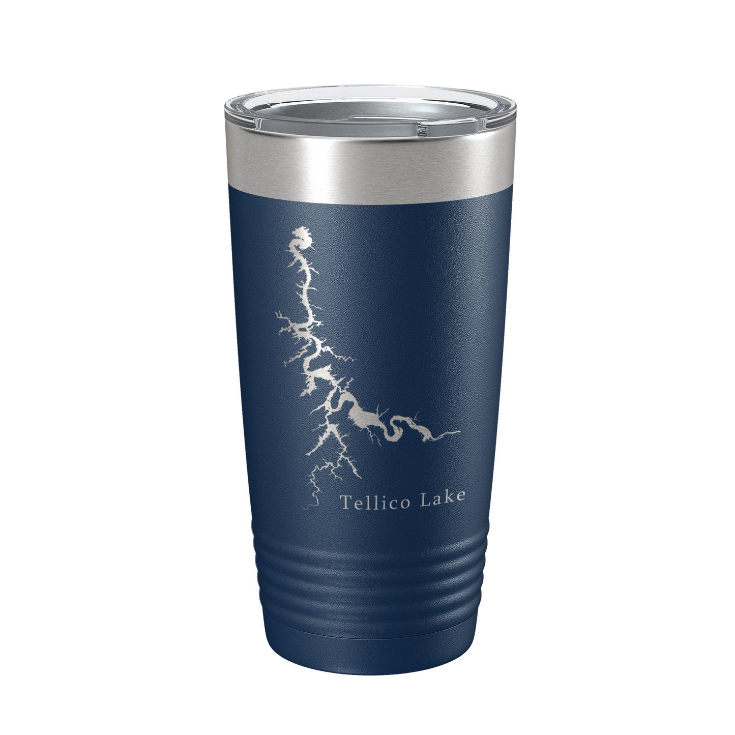 Tellico Lake Map Tumbler Travel Mug Insulated Laser Engraved Coffee Cup Tennessee 20 oz