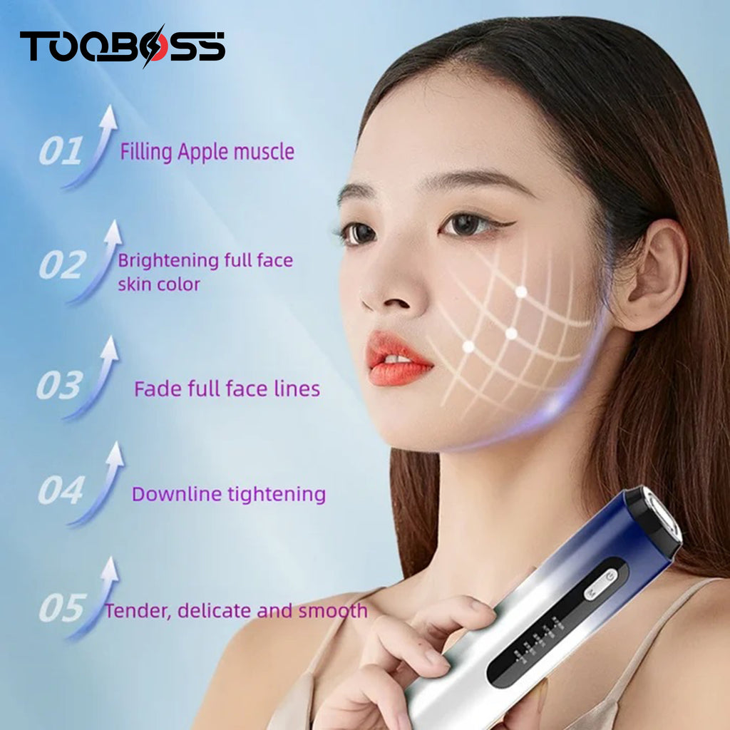 Facial Massager EMS RF Beauty Device Face Lifting Skin Tightening Sonic Vibration Wrinkle Removal Beauty Machine Face Massager