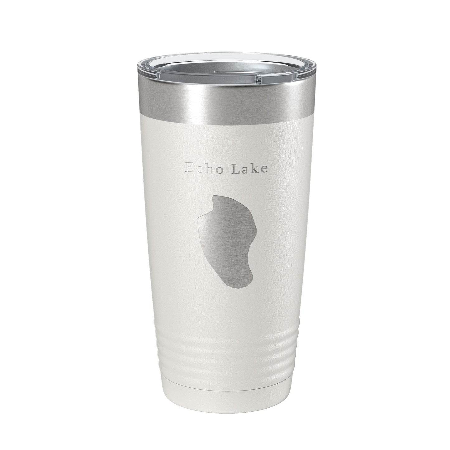 Echo Lake Map Tumbler Travel Mug Insulated Laser Engraved Coffee Cup White Mountains New Hampshire 20 oz
